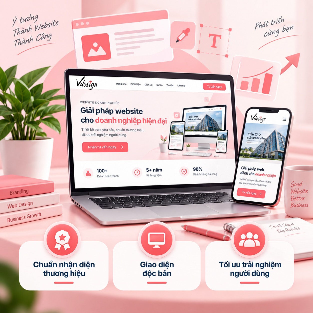 Website giới thiệu làm đúng theo yêu cầu doanh nghiệp